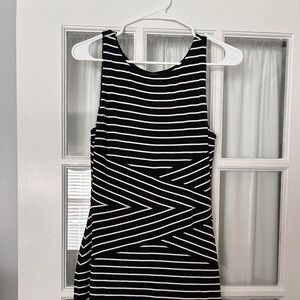 Philosophy black and white striped dress